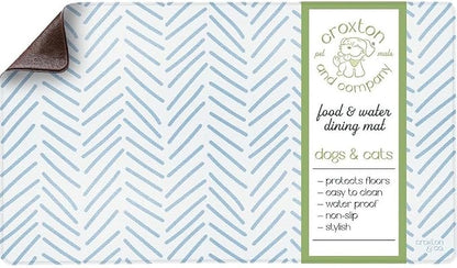 CROXTON & CO. Non-Slip Faux Leather Pet Feeding Mat by CroxtonandCompany