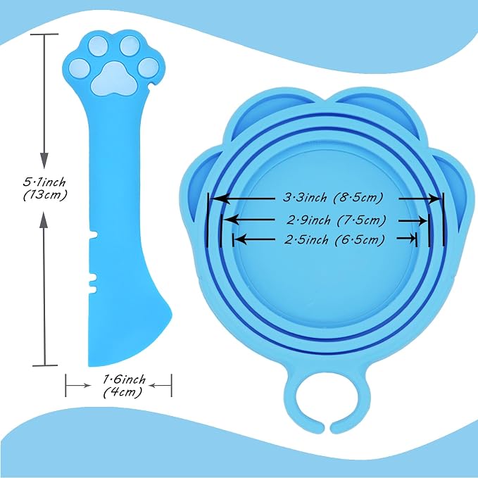 Cat Food Can Spoon & 3 Pcs Can Lids | Cute Paw Shape Covers & Opener - Image 6