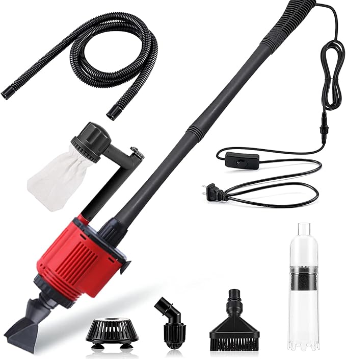 Aquarium Gravel Cleaner Siphon Kit, 6 in 1 Automatic Fish Tank Cleaning Tools by Carzos