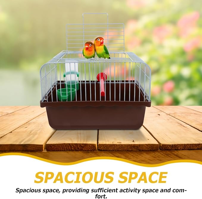 BESPORTBLE Portable Bird Cage for Lovebirds Spacious Travel Carrier - Image 7