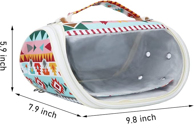 Wontee Small Pet Carrier Hamster Carrier Bag Portable Travel Carrier - Image 5