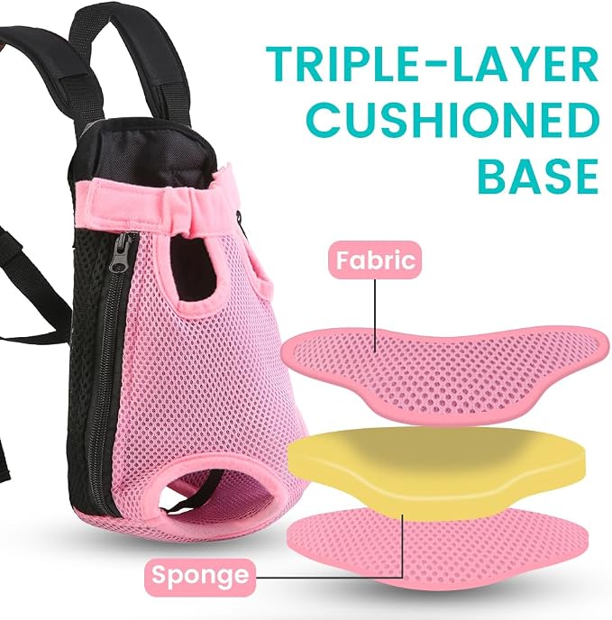 Mosago Dog Backpack Carrier, Thick Straps & Cushion, Pet Sling Front Backpacks - Image 4
