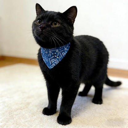 Cat and Puppy Bandana Collar Set, 4 Pack Adjustable Cotton Pet Neck Scarves - Image 5