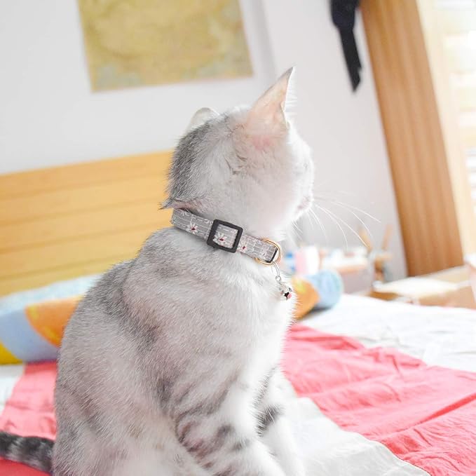 Breakaway Cat Collars with Bell, Durable & Safe Cute Kitten Collars Safety - Image 5