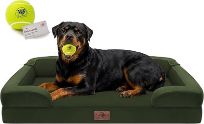 Orthopedic Dog Bed for Extra Large Dogs, XXL Waterproof Egg Crate Memory Foam by FollowSongPuppy