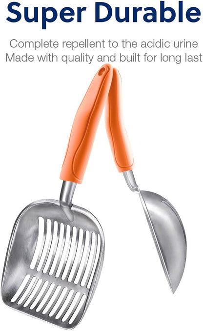WePet Cat Litter Scoop, Aluminum Alloy Sifter, Kitty Metal Scooper, Deep Shovel - Image 5