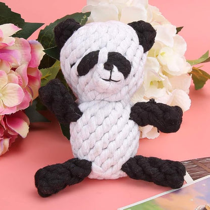 Pet Cotton Rope Biting Chewing Molar Toy, Cartoon Animal Shape & Pure Manual - Image 4