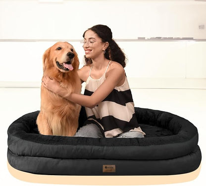 Orthopedic Washable Large Dog Bed: Cooling Memory Foam Dog Bed - Image 7