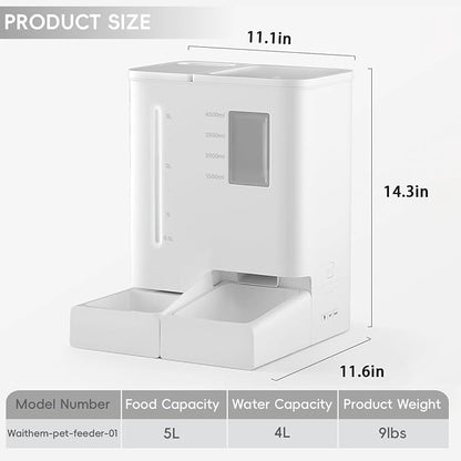 Waithem Wi-Fi Automatic Pet Feeder and Waterer - Image 2