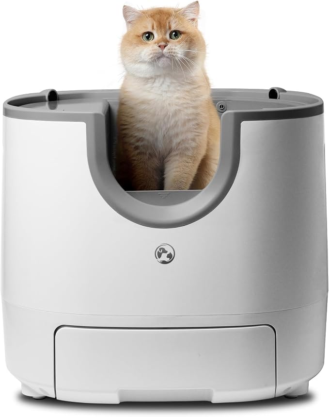 F8 Self-Cleaning Cat Litter Box – Large Capacity, Open-Top Design by Unknown