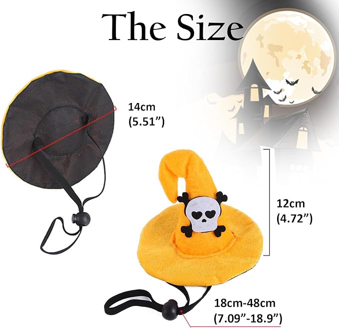 Lionheart glory Halloween Dog Hat Skull Headdress Funny Adjustable Soft Cute - Image 4