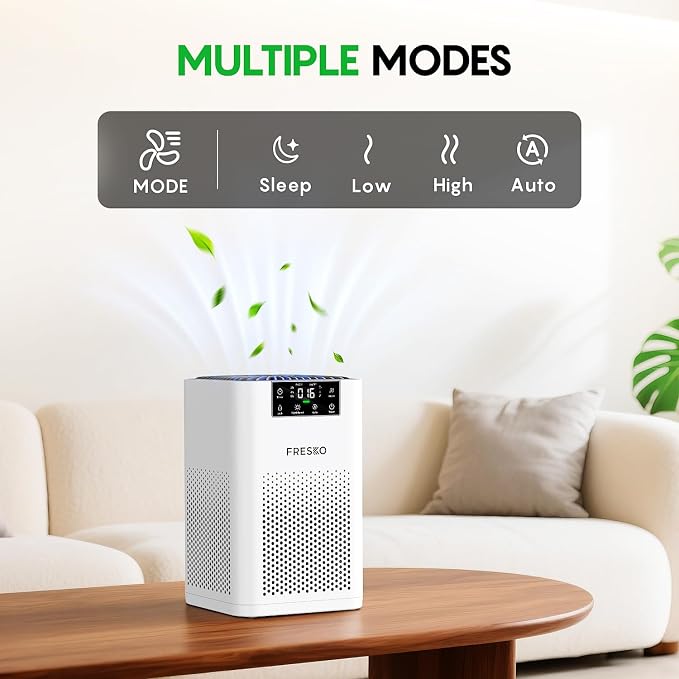 FRESKO Small Air Purifier for Home, HEPA Air Purifiers for Pet Hair, Quiet Air - Image 7