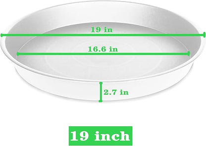 2 Pack of 19 inch Plant Saucer, 2.7" Depth Tray, Large Deep Garden Plastic - Image 2