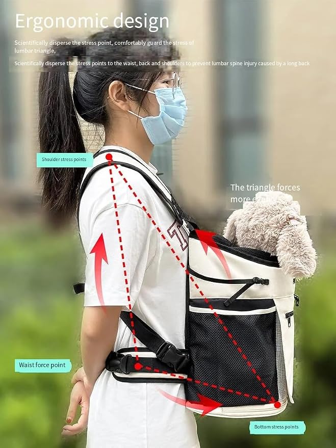 Pet Dog Carrier Backpack, cat Carrier Pouch, Small Dog Front Backpack, - Image 6