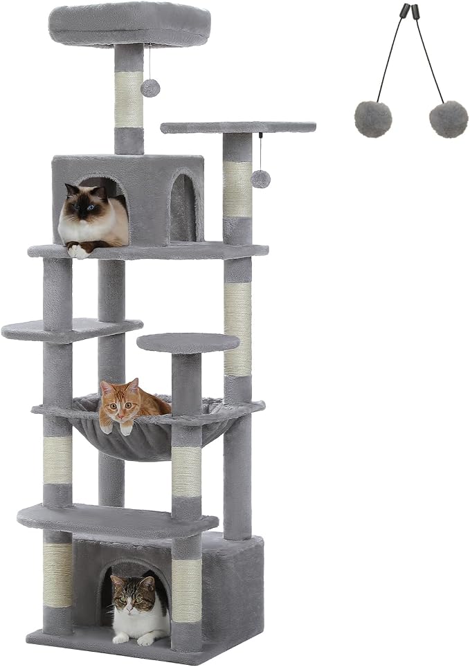 Cat Tree for Indoor Cats, 64.5" Tall Cat Tower - Image 8