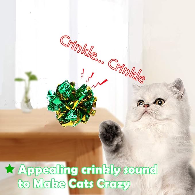 Original Mylar Crinkle Balls Cat Toys - Image 3