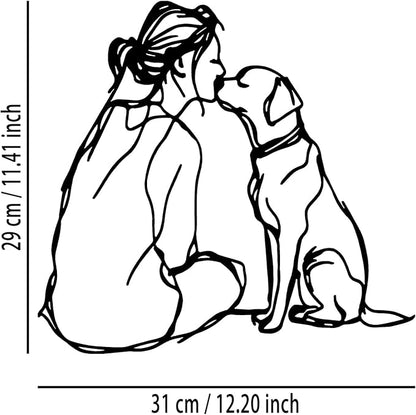 Woman Dog Metal Wall Decor - Image 2