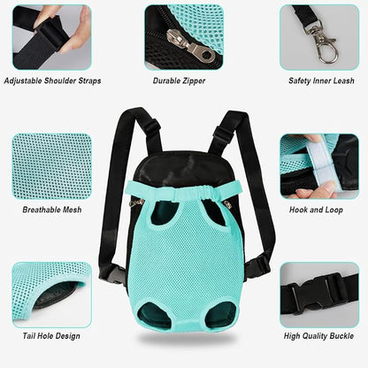 FEimaX Dog Carrier Backpack Pet Legs Out Front Cat Travel Bag, Adjustable Puppy - Image 3
