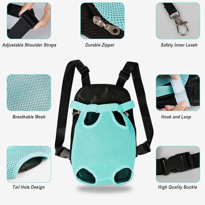 FEimaX Dog Carrier Backpack Pet Legs Out Front Cat Travel Bag, Adjustable Puppy - Image 3