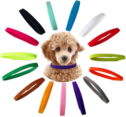 TTSAM 15 Pcs Puppy Id Collars 15 Colors Puppy Whelping Collars Double-Sided by TTSAM