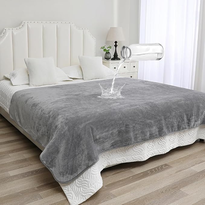 Waterproof Blanket for Beds – Ideal for Couch & Pets Splash Proof Sherpa Throw by Unknown