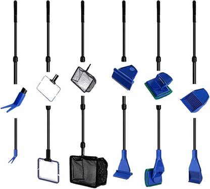 Aquarium Cleaning Tool Set, Fish Tank Cleaning 6-in-1 Set - Image 2