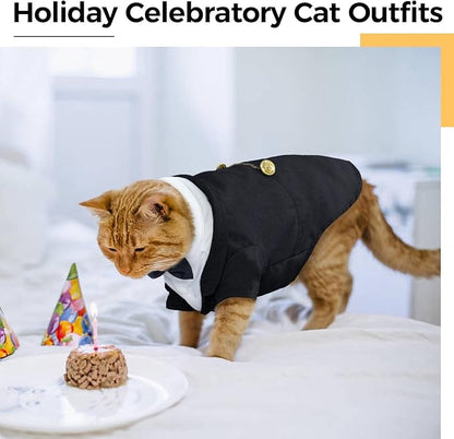 DENTRUN Cat Tuxedo Outfit, Sphynx Cat Costume Formal Suit - Image 5