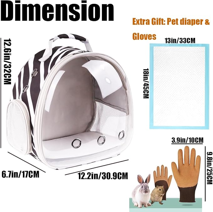 Portable Small Animal Backpack Travel Breathable Pet Carrier Bag Cages - Image 2
