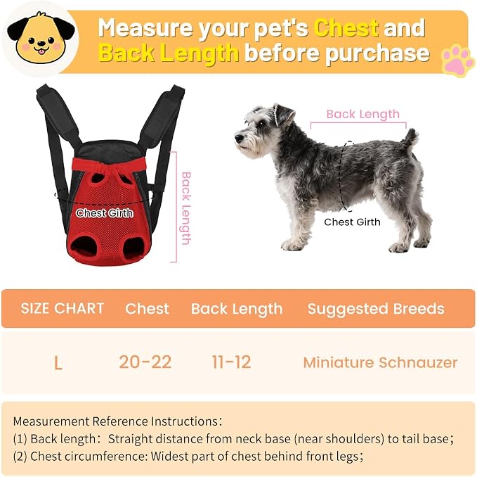Inspack Dog Backpack Carrier/Cat Carrier, Adjustable Pet Front Carriers Travel - Image 2