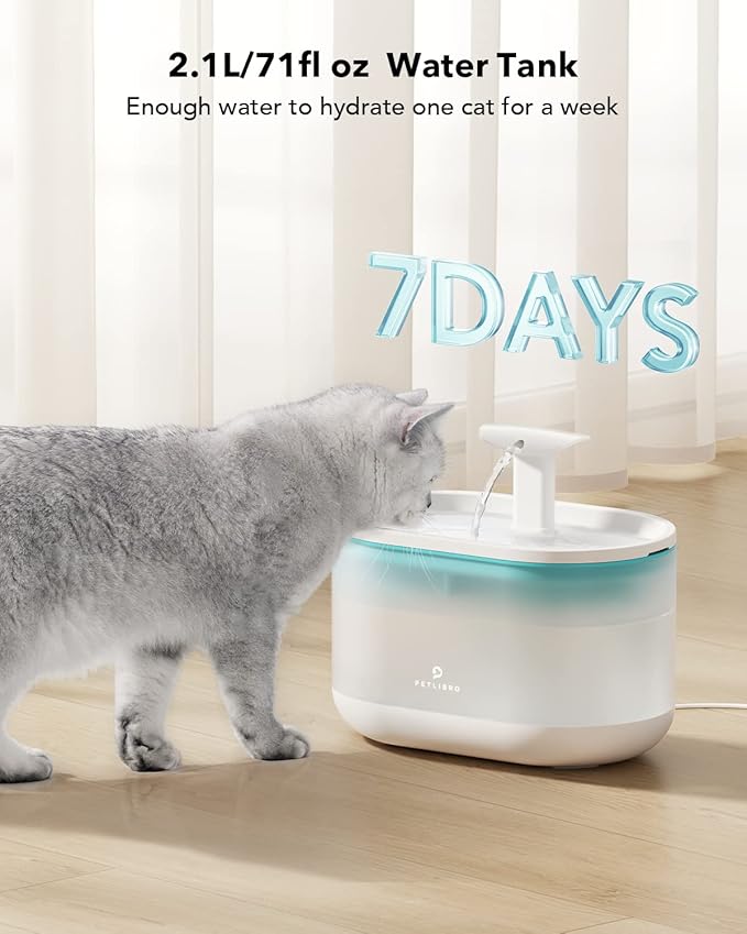 PETLIBRO Pet Water Fountain, Visible Water Level Design, 2.1L Quiet Pet Water - Image 4