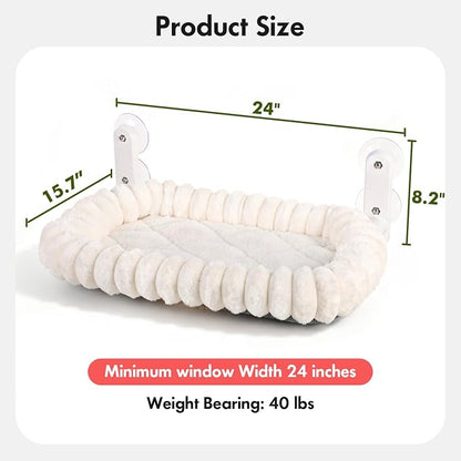 Cat Window Perch with Bolster, Cordless Foldable Cat Window Hammock with Strong - Image 4