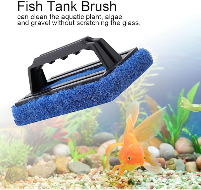 5.7inch Aquarium Scraper Plastic Brush No Dead Angles Design Glass Cleaner Tool - Image 8