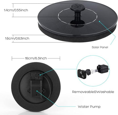 Mademax 1W Solar Bird Bath Fountain Pump, Solar Fountain, Free Standing - Image 5