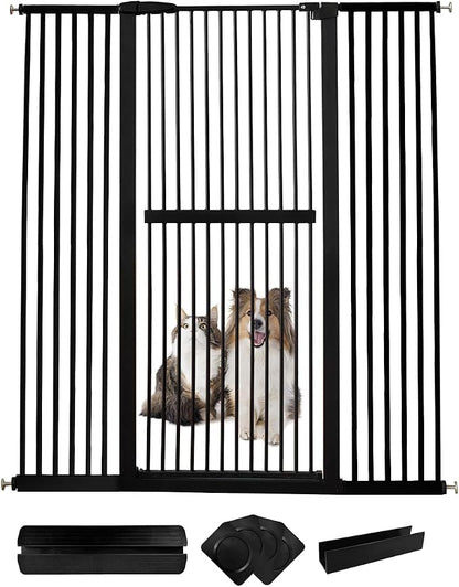 Lumizone Extra Tall Cat Gate 61.02" High Pressure Mounted Extra Wide by Lumizone