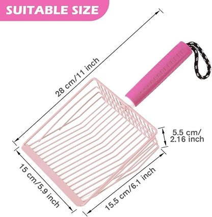 Cat Litter Scoop, 2-in-1 Detachable Ergonomic Handle, Bar Grid Shape - Image 2