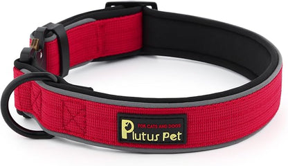 Plutus Pet Tactical Dog Collar, Reflective, Adjustable Heavy Duty Dog Collar by PLUTUSPET