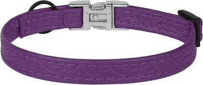 Leather Cat Collar with Buckle and Removable Bell - Image 9