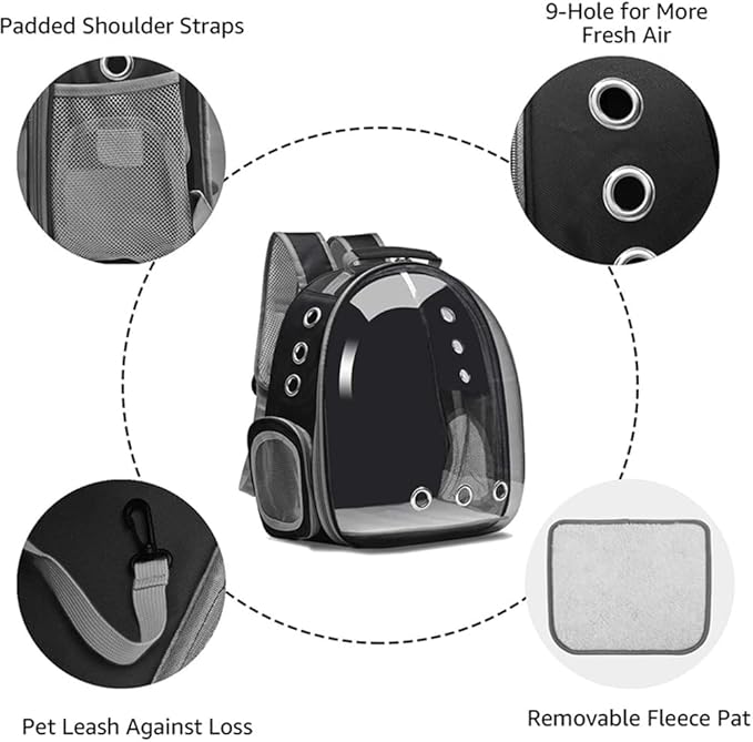 Animal Carrier Backpacks, Transparent Space Capsule Bubble Pet Backpack Bag - Image 2