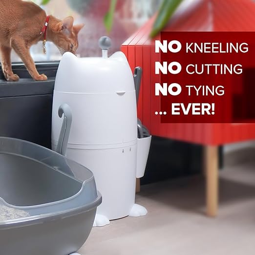 Red Rocket Pets Cat Litter Trash Can Kitty Twister Plus Pack, 12x Refills Bags - Image 4