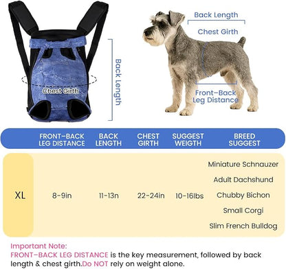 Dog Backpack Carrier, Front Pocket - Image 2