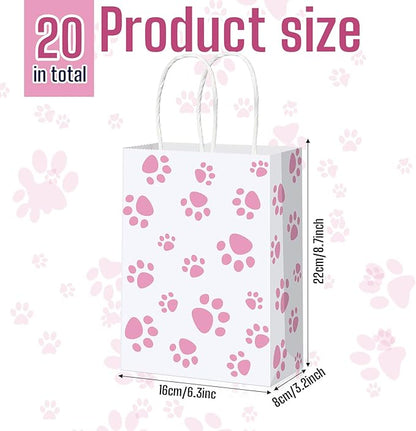 Blulu 20 Pcs Puppy Dog Paw Gift Bags - Image 3