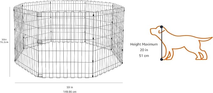 Amazon Basics Foldable Octagonal Metal Exercise Dog Playpen - Image 2
