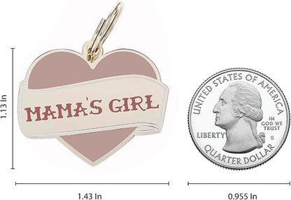 Two Tails Pet Company Personalized 'Mama's Girl' Pet ID Tag & Collar Charm - Image 2