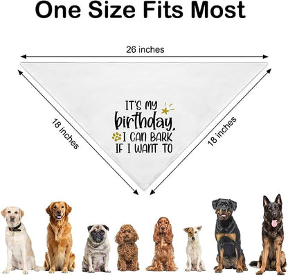 It's My Birthday I Can Bark If I Want to White Dog Bandana, Humor Birthday Gifts - Image 2