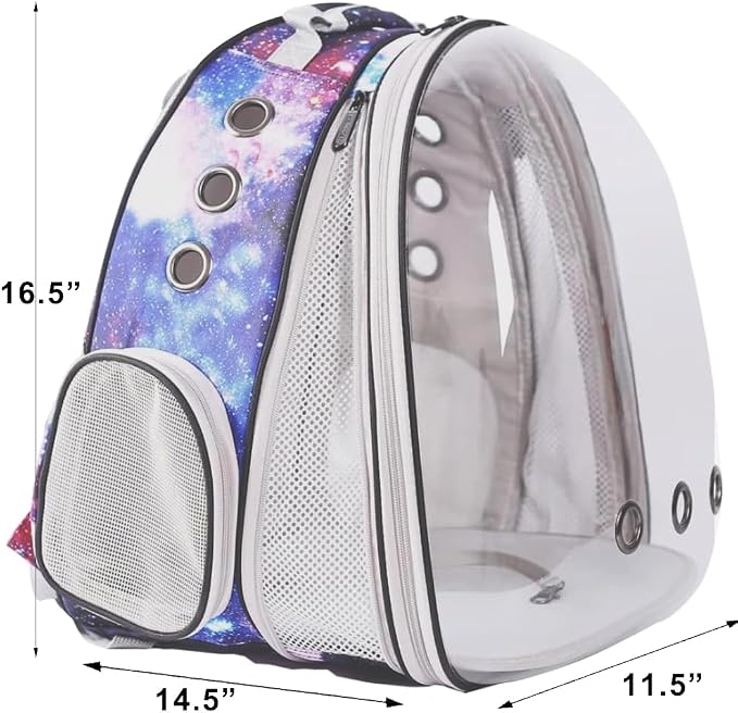 Front Expandable Cat Backpack Carrier, Fit up to 20 lbs, Printed Artwork - Image 2