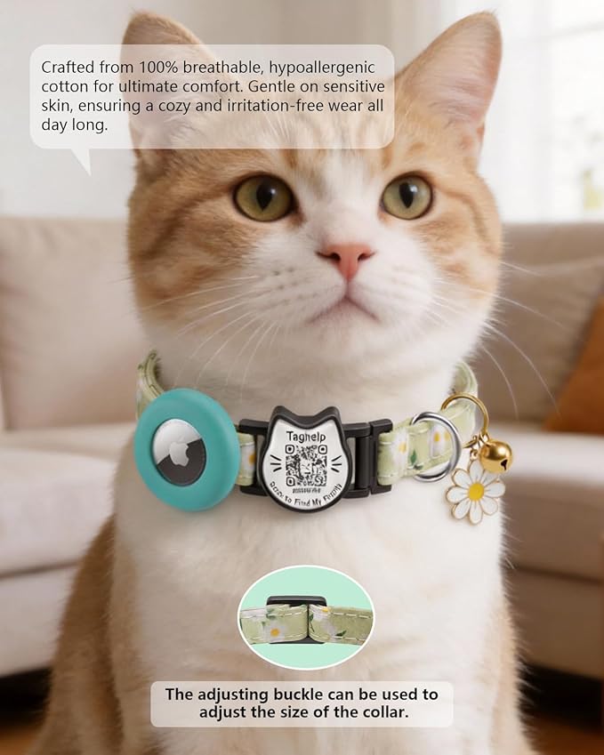 Cute Floral Breakaway Cat Collar - Image 2