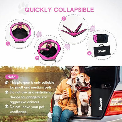 Portable Dog Playpen for Small Dogs Indoor Outdoor, Foldable Pet Puppy Playpens - Image 6