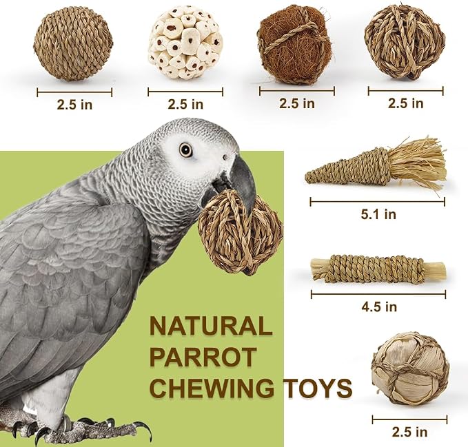 7Pcs Bird Toy Large Chewing Balls - Image 4