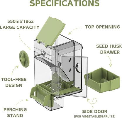 Automatic Bird Feeder, Bird Cage Feeder - Image 2