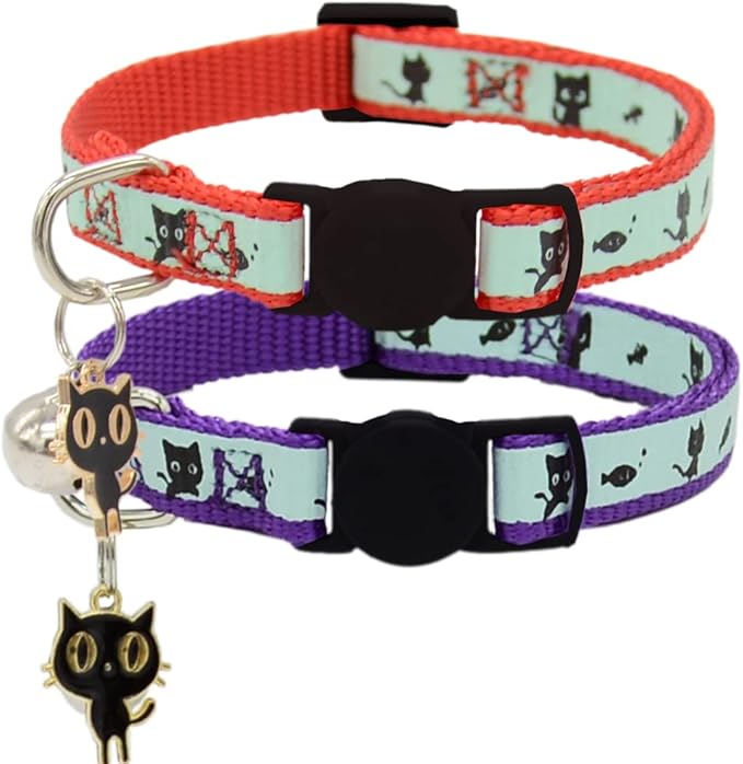 2 Pack Glow in The Dark Cat Collar by Barleygoo
